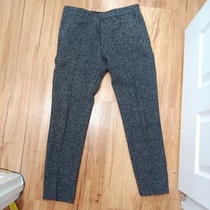 ASOS Wool Dress Pants Glen Check Plaid W32 L30